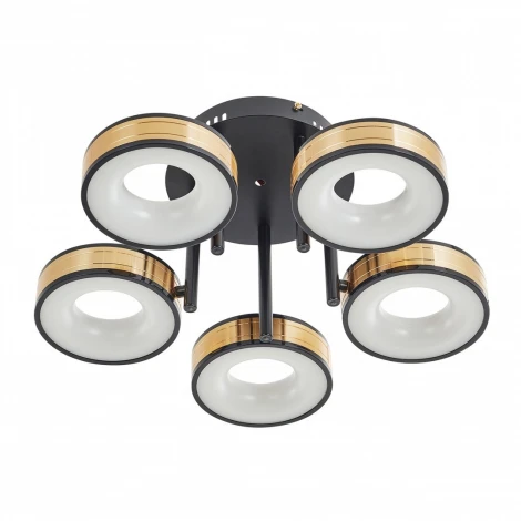 Потолочная люстра на штанге Arte Milano 271040/5R BK/GD (LED, 220V, круглые)