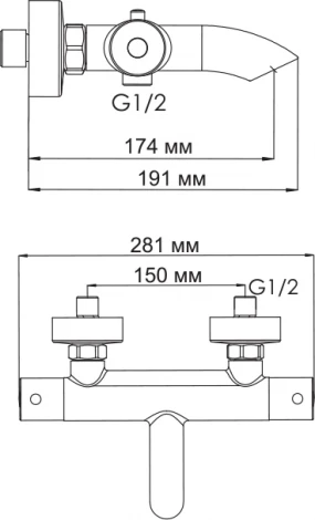 Термостат Wasserkraft Berkel 4811 для ванны с душем