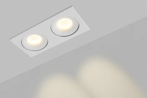 Встраиваемый точечный светильник Lumker COMBO 2 COMBO-2S2-WH (220V, круглые)