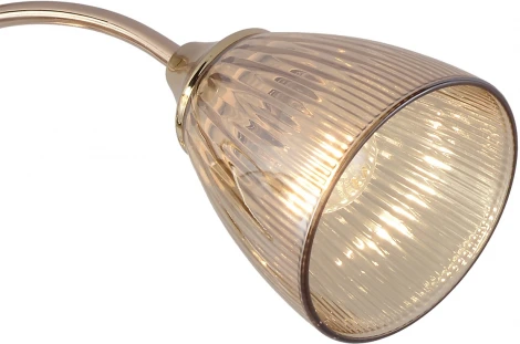 Потолочная люстра на штанге Escada Amelia 1129/3P 3x60Вт E27, металл/стекло, золото (220V)