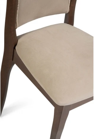 Деревянный стул Woodville Санати сливочный раф / темный орех 527068