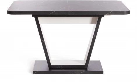 Стол обеденный VOX ЛДСП, 132-172x85x75,5 см, Мрамор черный/Белый Tetchair 19268