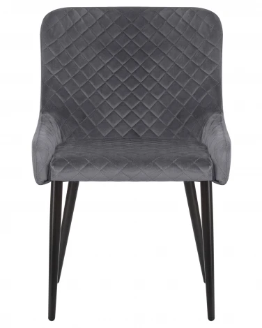 Стул обеденный RICHARD (черные матовые ножки, темно-серый велюр (V108-91))