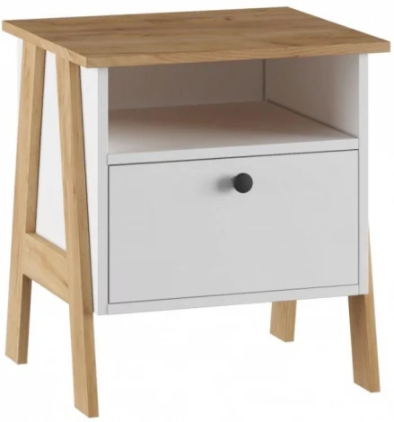 Прикроватная тумба Теодора (Теодора белый / крафт золотой) Woodville арт.587600