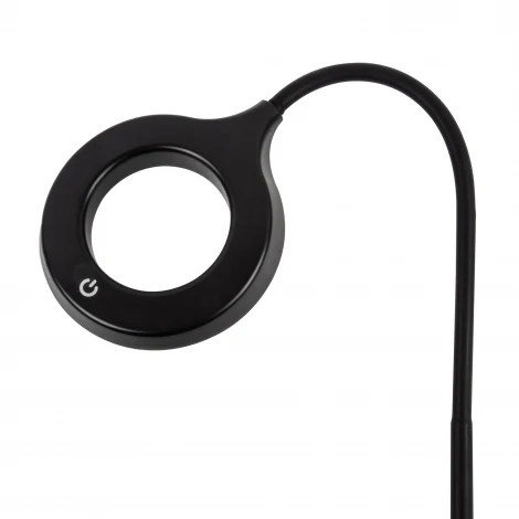 Торшер светодиодный, 7W, с регулировкой наклона, сенсорный выключатель, диммер, черный Uniel ULM-T610 7W/4500K/DIM BLACK