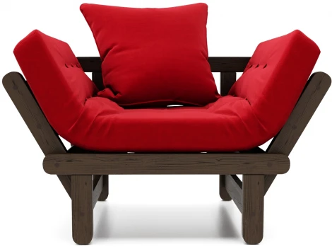 Кресло Arsko Сламбер венге красный велюр