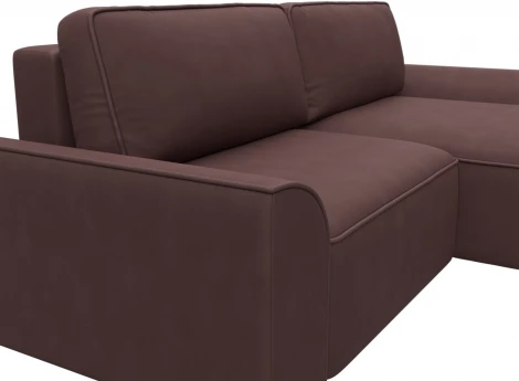 Диван угловой Лига-048 НПБ Лига Диванов (Замша) арт.128285