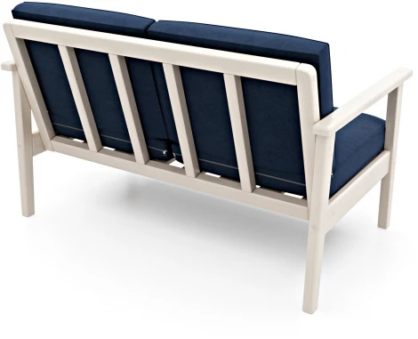 Диван Arsko прямой Лориан М беленый дуб велюр синий