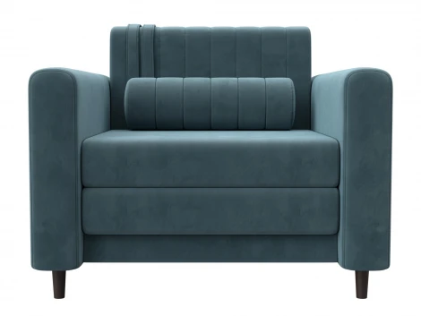 Кресло Лига-070 (ЛДСП,Брус,Фанера/Дерево/Велюр/Бирюзовый) Лига Диванов 132557