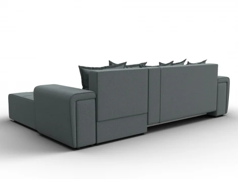 Диван угловой Лига-121 правый угол (ДСП,Брус,Рогожка/Серый) Лига Диванов 137342