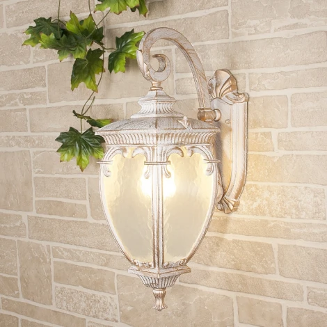 Настенный фонарь уличный Elektrostandard Andromeda белое золото GLYF-8024D