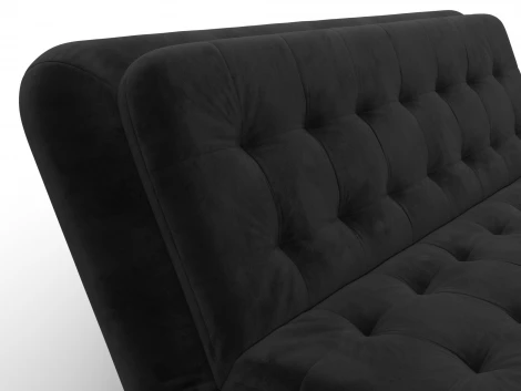 Диван-книжка Лига-123 (Металл,ЛДСП,Брус,Доска,Велюр/Черный) Лига Диванов 137620