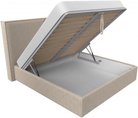 Кровать интерьерная Аура 180 (Бежевый/Рогожка) Лига Диванов арт.120543