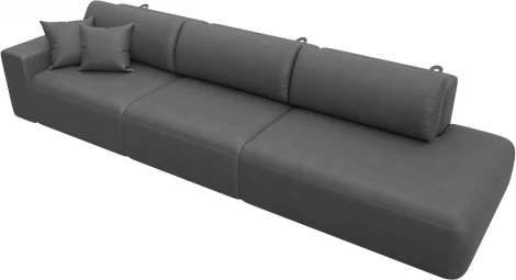 Диван прямой Лига-036 НПБ Модерн Лонг подлокотник слева Лига Диванов (Замша) арт.127701L