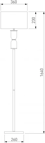 Торшер Eurosvet Caprera 01154/1 никель (220V, выключатель, круглые)