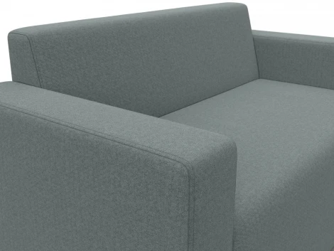 Диван прямой Лига-093 (ДСП,Брус,Фанера/Пластик/Рогожка/Серый) Лига Диванов 132453