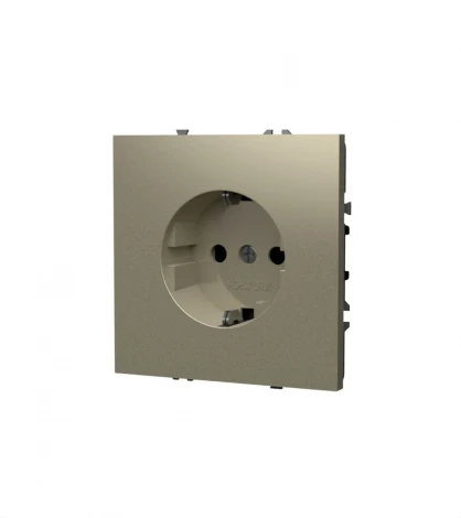 Розетка встраиваемая с заземлением (кашемир) IP30 Voltum S70 VLS040103