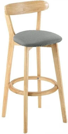 Стул барный Elevate Zenith Hesby (Бук/Ткань) арт.HSBI_B016_wooden_greyf