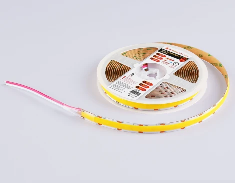 Светодиодная лента COB 616Led/19W m/ 24V IP20 3000K/ 5m*12mm*2mm (2 конт.) Ambrella Illumination GS4801