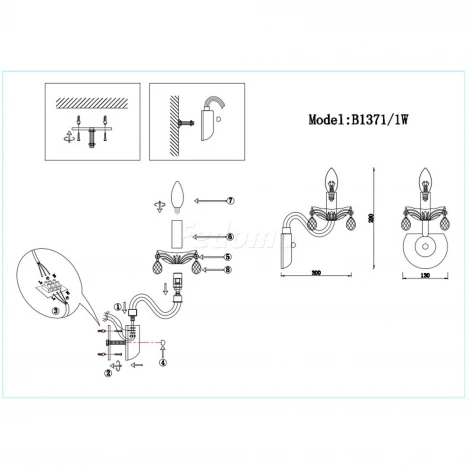 Бра J-Light Catalina 1371/1W