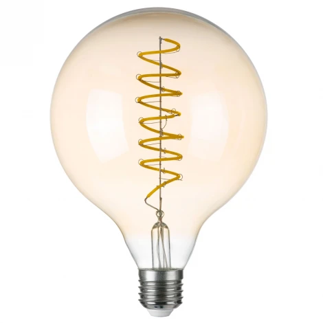 933304 Лампочка светодиодная филаментная шар желтая, прозрачая колба E27 8,80 Вт 700 lm 4000K Lightstar 933304