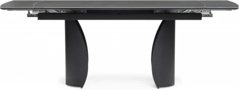 Керамический стол Готланд 160 [16625] (Готланд 160(220)х90х79 ink gray / черный) Woodville арт.588031