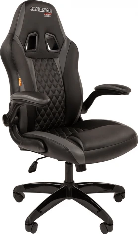 Игровые кресла CHAIRMAN GAME 15 (Пластик,Экокожа/Черный,Серый)
