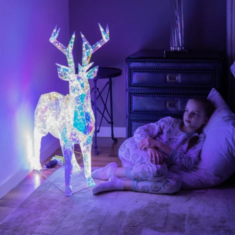 Светильник декоративный «Олень». 500 светодиодов, белый свет, цвет корпуса радужный Uniel ULD-R501 220V DEER