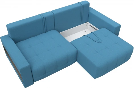 Диван прямой с полками Лига-053 НПБ Лига Диванов (Рогожка) арт.128887