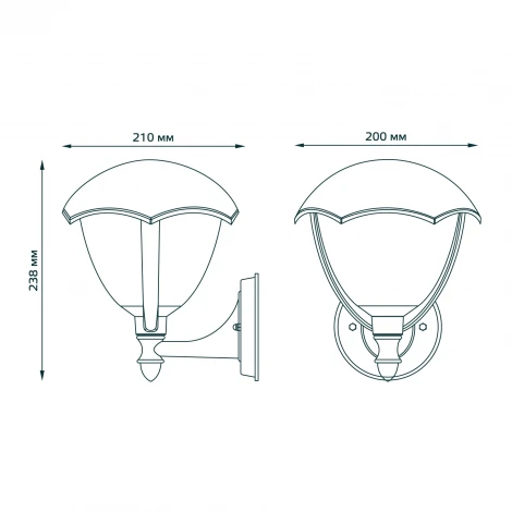 Настенный фонарь уличный Gauss Aura GD027 (220V, IP54)