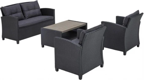 Плетеный комплект мебели с диваном Afina  AFM-804G Dark Grey
