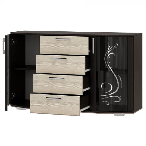 Комод БТС со стразами Грация, венге/лоредо