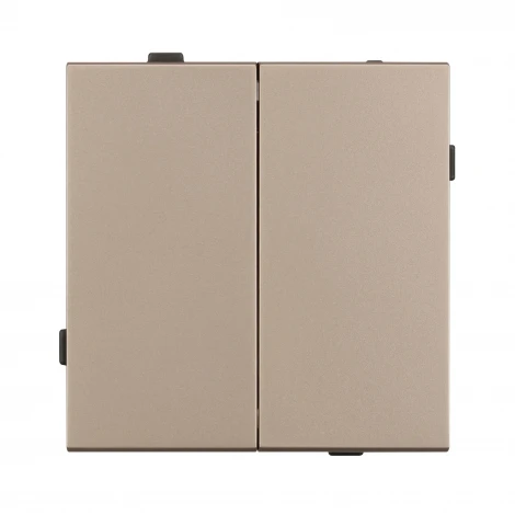 Механизм выключателя двухклавишный проходной SWT-TENDO-MKP2-PL-GD (230V, 10A) (Arlight) 054069