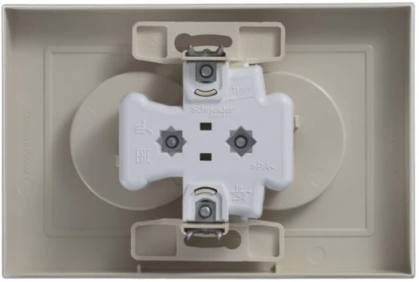 Розетка встраиваемая двойная без заземления (бежевый) Systeme Electric AtlasDesign ATN000220