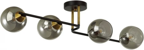 Потолочная люстра на штанге Janet 5217/4C черный, бронза E27 4*60W