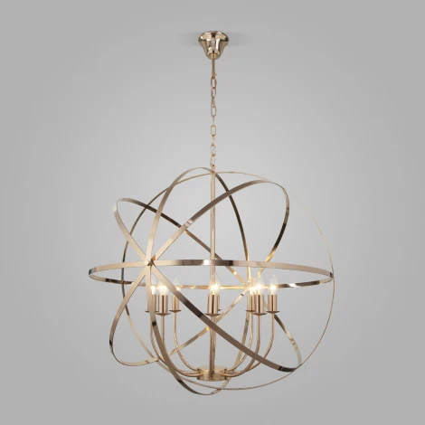 Подвесная люстра Eurosvet Santi 60139/8 золото (220V, на цепи, шар)