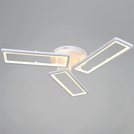 Потолочная люстра светодиодная на штанге с пультом с регулировкой цветовой температуры, яркости и ночным режимом Reluce 03629-0.3-03D WH