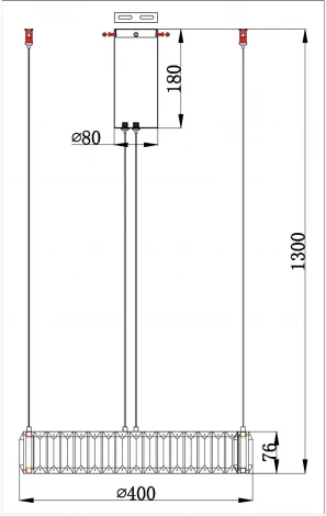 Подвесная люстра Divinare Renata 1135/17 SP-25 (LED, 220V, хрусталь, на тросе, кольцо)