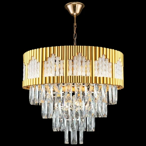 Подвесная люстра Reluce 02145-0.4-08 FGD (220V, хрусталь, на цепи)