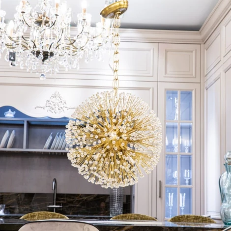 Подвесной светильник Dunkirk L28506 (220V, хрусталь K9, на цепи, шар)