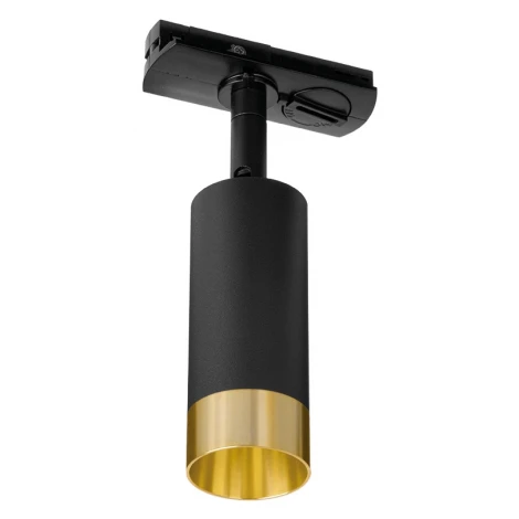 Трековый светильник однофазный Wolta WTL-MR11/15BG под лампу MR11 с цоколем GU10 Черный / золотой PETITE