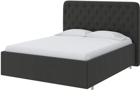 PROxSON Кровать Classic Large (Ткань: Велюр Forest 520 Темно-серый) 120x190