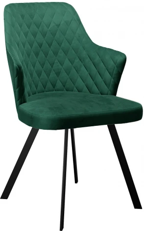 Стул DikLine 345 K13 изумруд, ножки черные арт.00-00076159