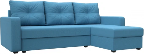 Диван угловой Ливерпуль Лайт правый угол (Голубой/Рогожка) Лига Диванов арт.125989