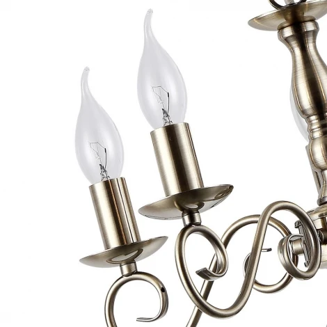 Подвесная люстра Arte Lamp Isabel A1129LM-5AB (220V, на цепи, подсвечник, свеча)