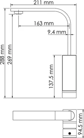 Смеситель Wasserkraft Abens 2007 для кухонной мойки
