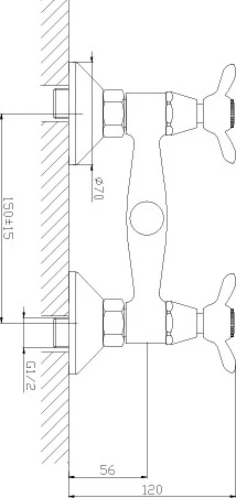 Смеситель Rossinka Q Q02-41 для душа