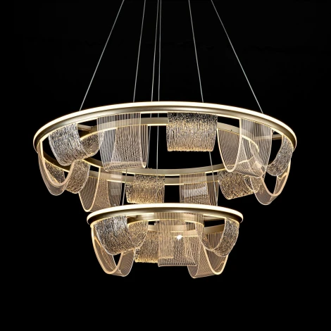 Подвесной светильник светодиодный с пультом с регулировкой цветовой температуры LED4U L7706-800-460 GD