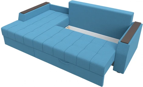 Диван угловой Эмир БС левый угол (Голубой/Рогожка) Лига Диванов арт.123556L
