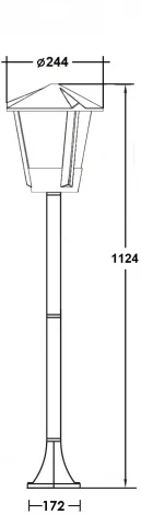 Наземный фонарь IP54 Oasis Light SEUL 11256S Bl (220V, фонарь)